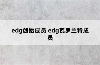 edg创始成员 edg瓦罗兰特成员